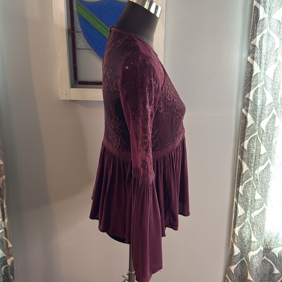 American Eagle Boho Lace Top SZ XS - Picture 9 of 11